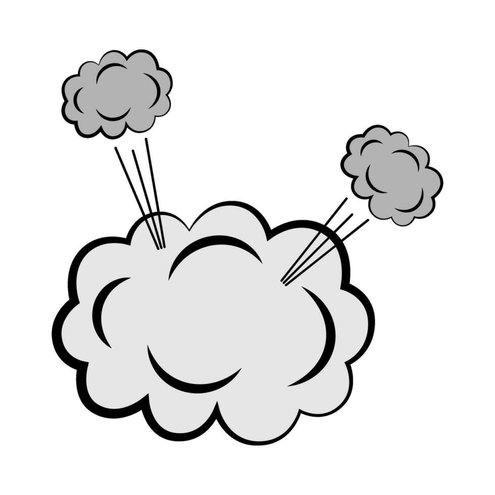 Explosion effect flat illustration vector
