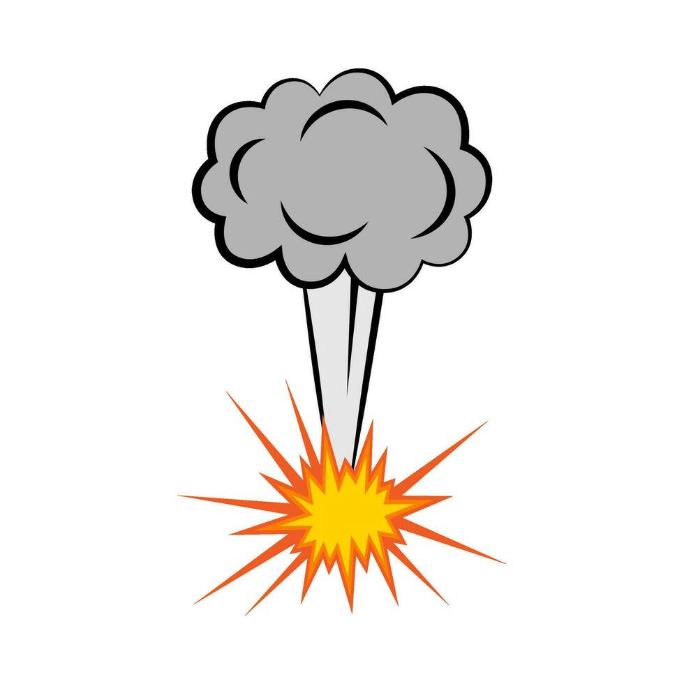 Explosion effect flat illustration vector