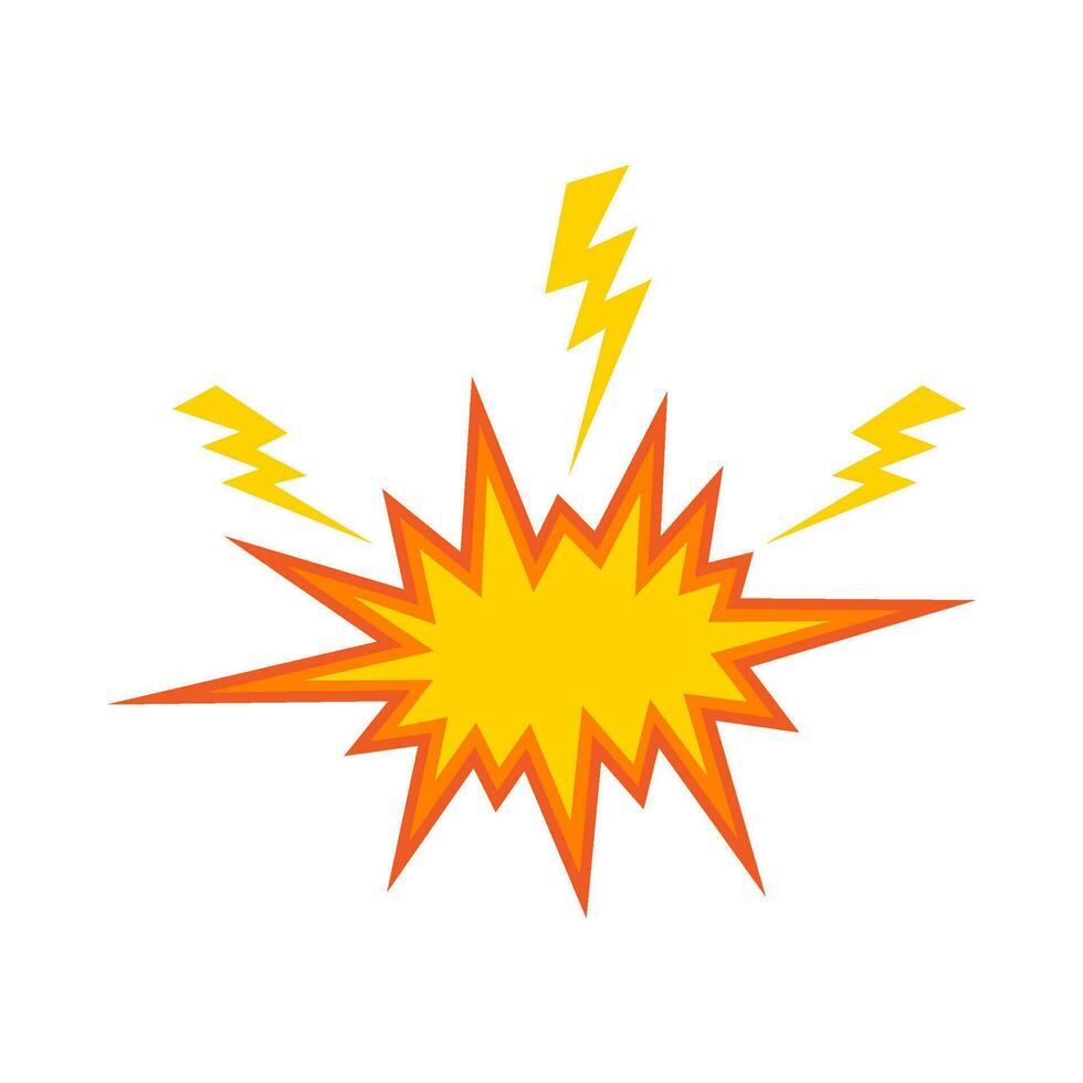 Explosion effect flat illustration vector