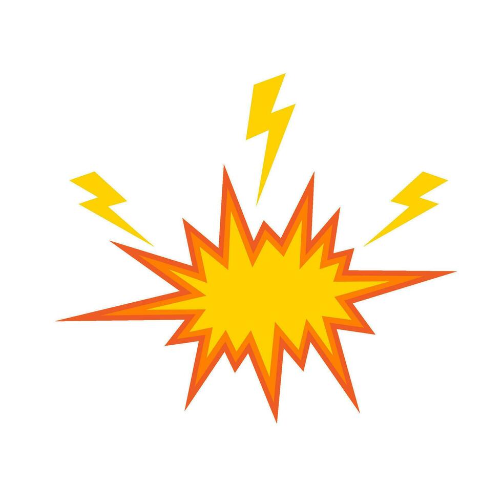 Explosion effect flat illustration vector