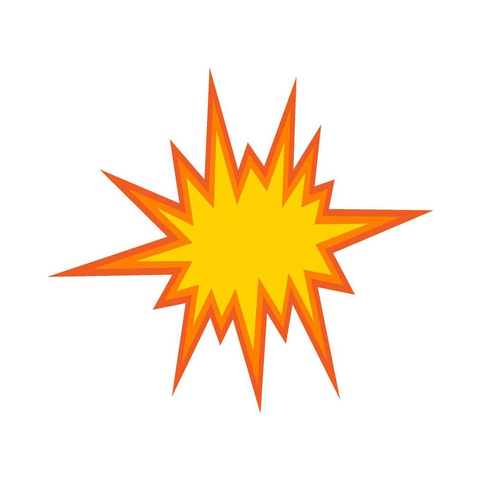 Explosion effect flat illustration vector