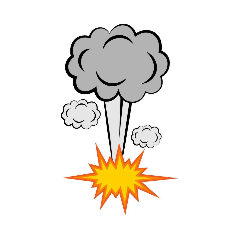 Explosion effect flat illustration vector