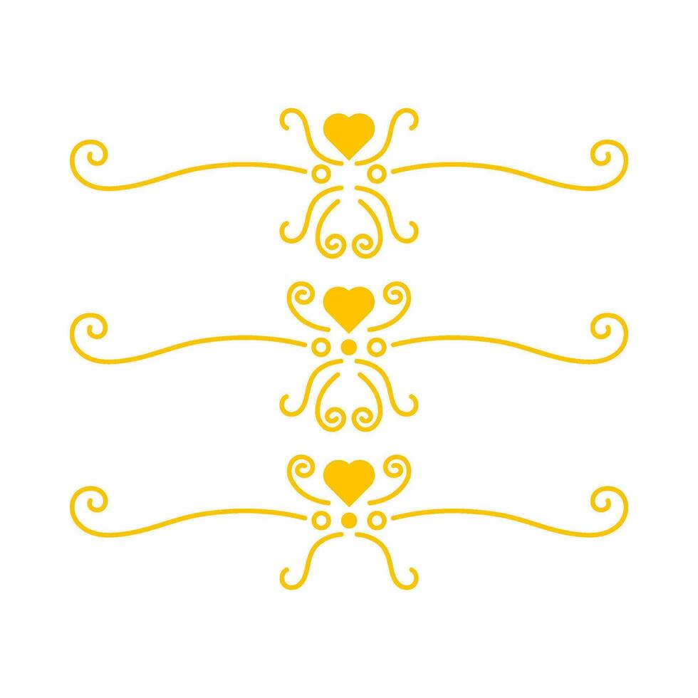 Decorative line divider flat illustration vector