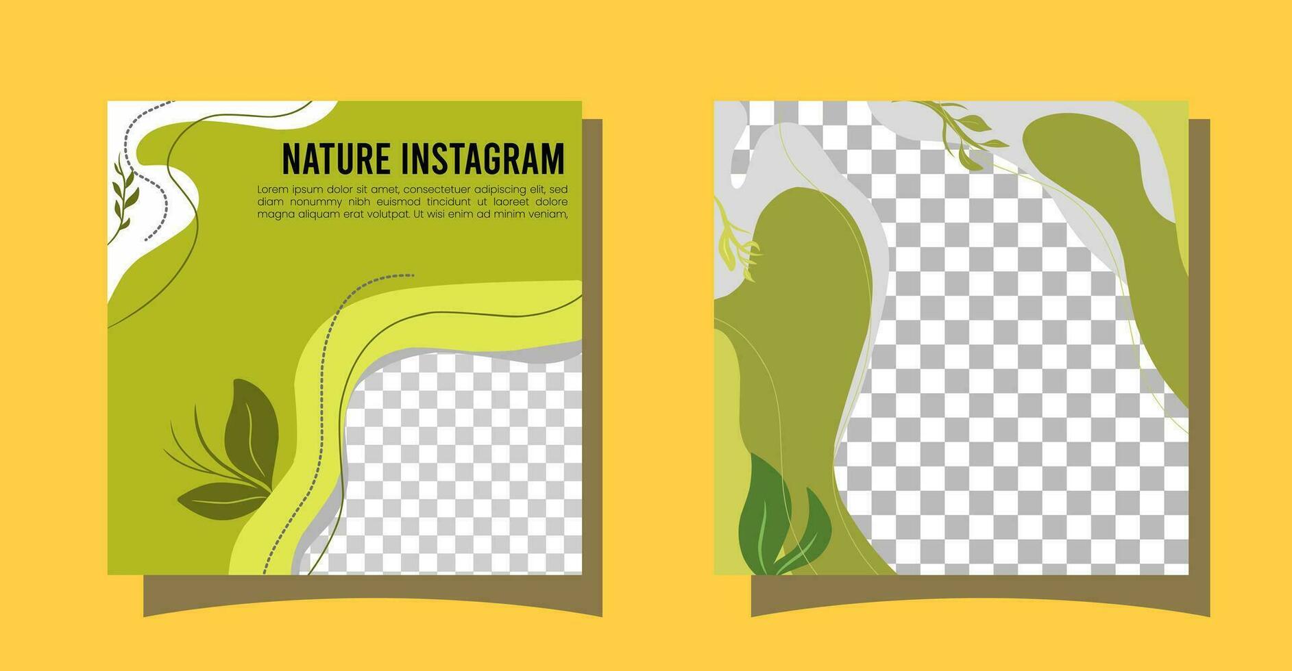 Nature themed social media posts. vector