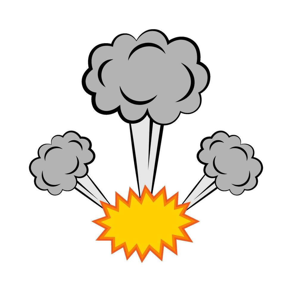 Explosion effect flat illustration vector