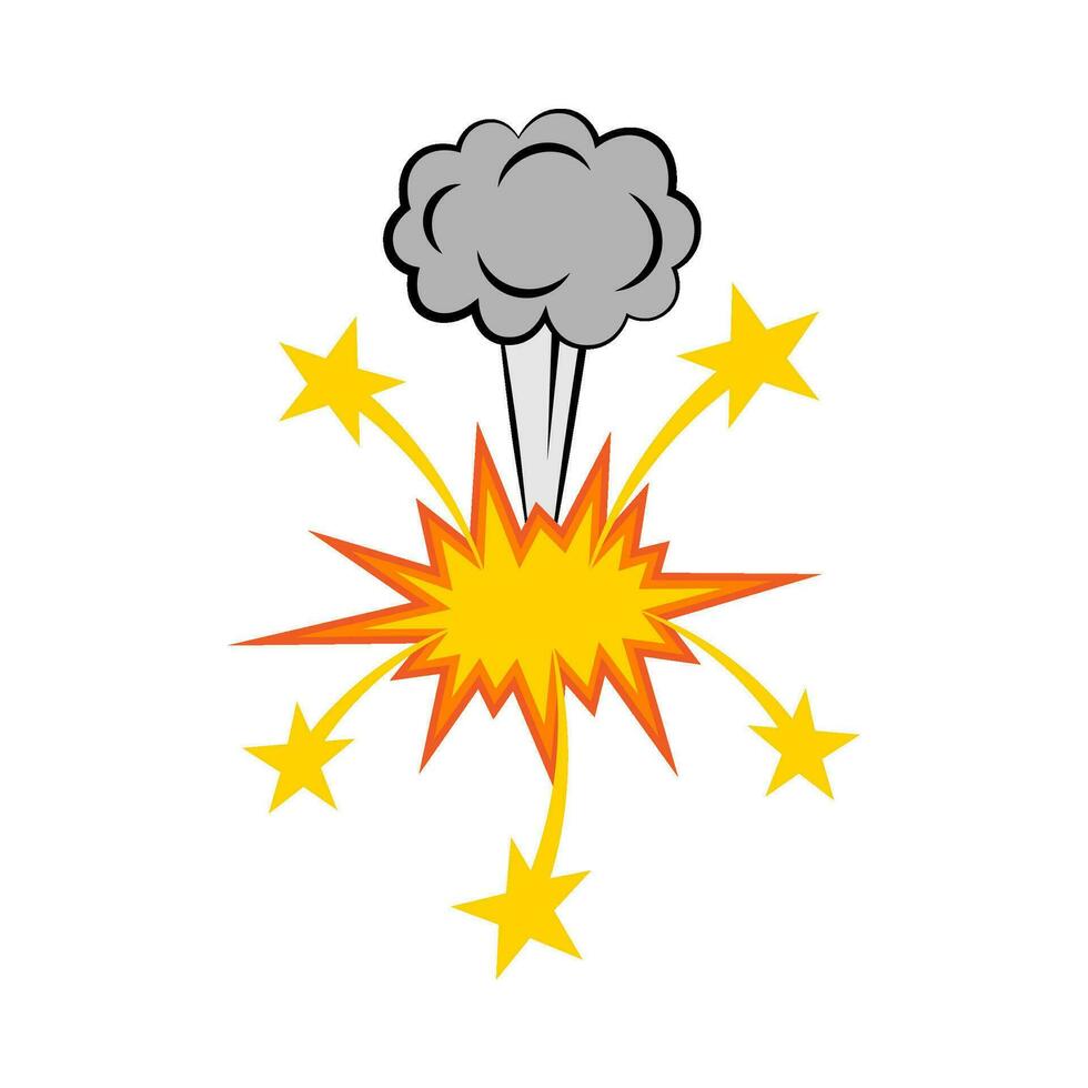 Explosion effect flat illustration vector