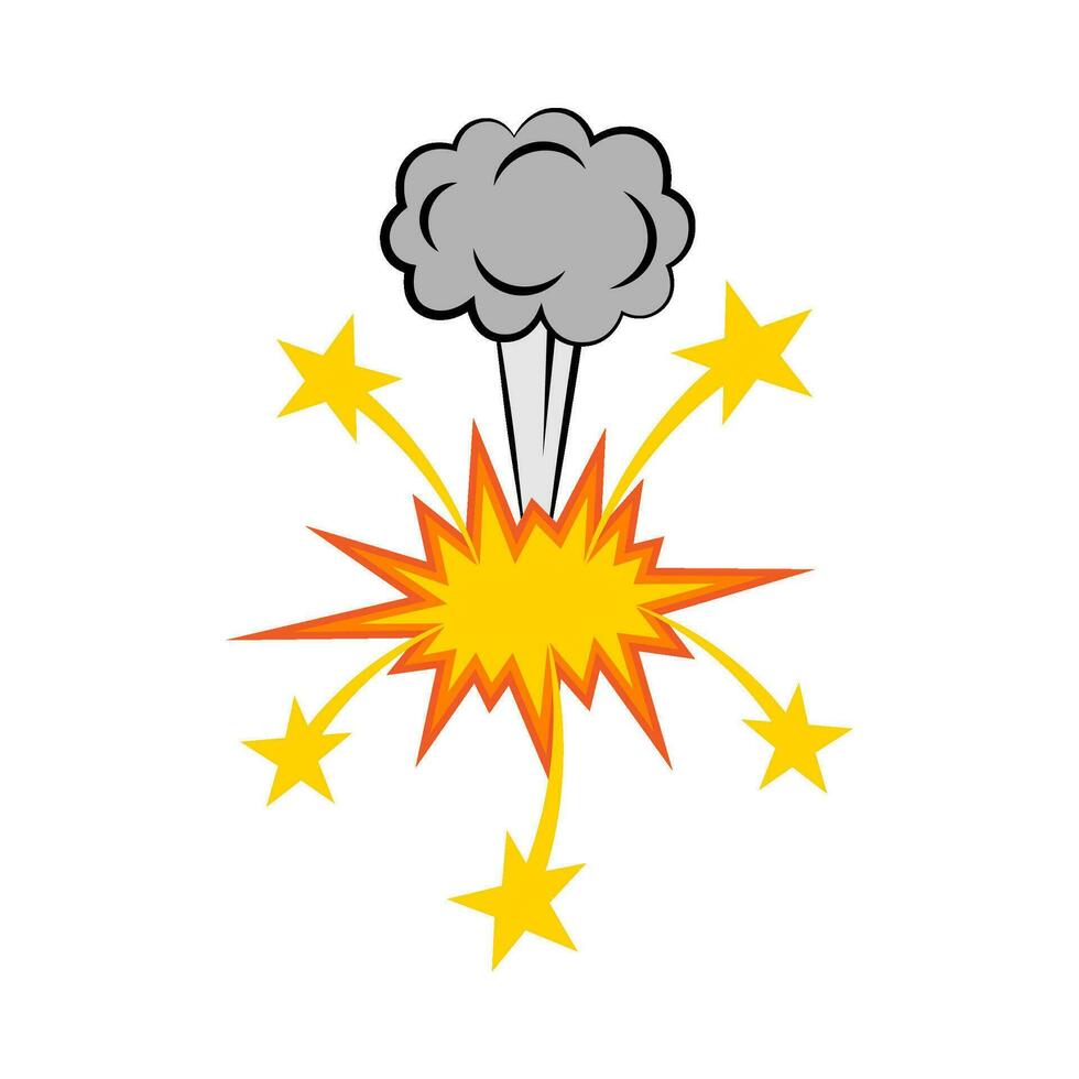 Explosion effect flat illustration vector