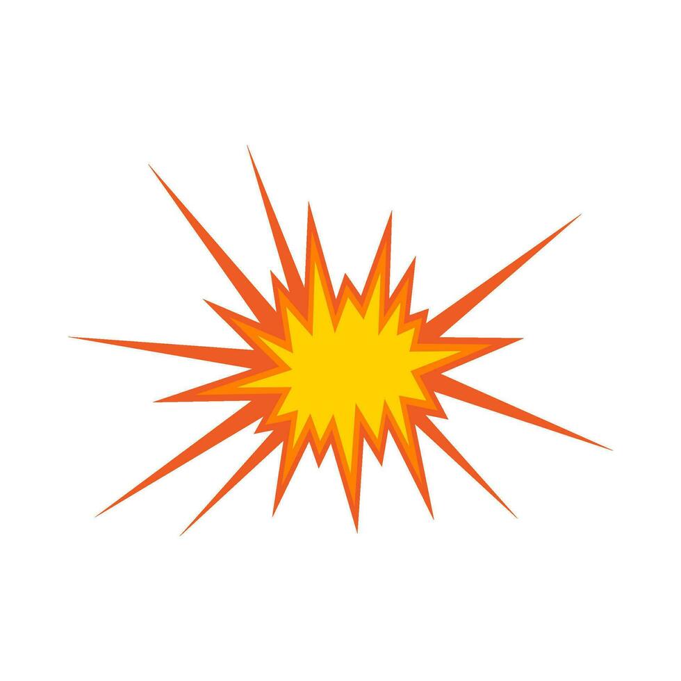 Explosion effect flat illustration vector