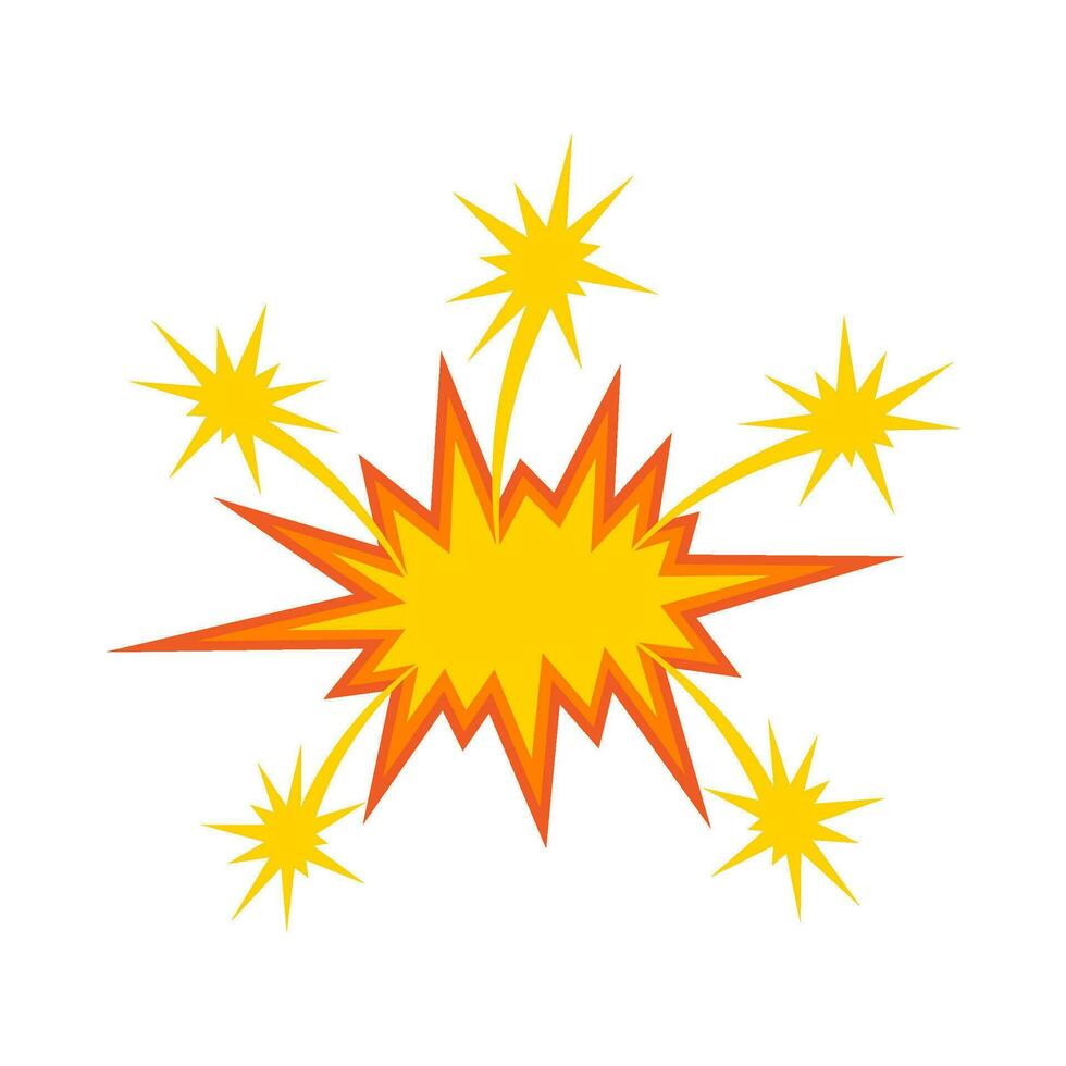 Explosion effect flat illustration vector