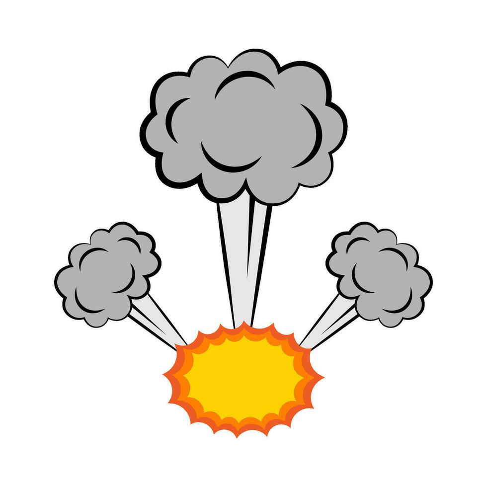 Explosion effect flat illustration vector