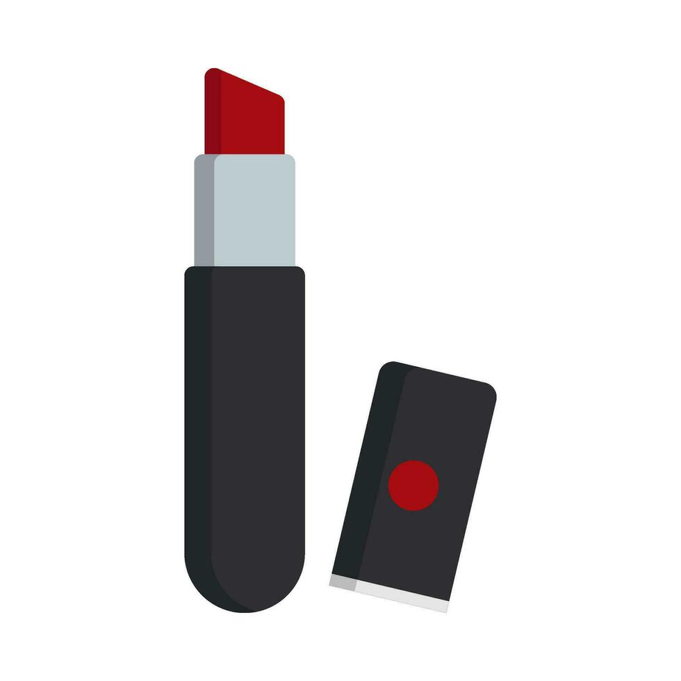 Lipstick beauty care flat illustration vector