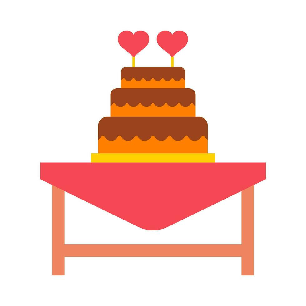 Pudding cake flat illustrations vector