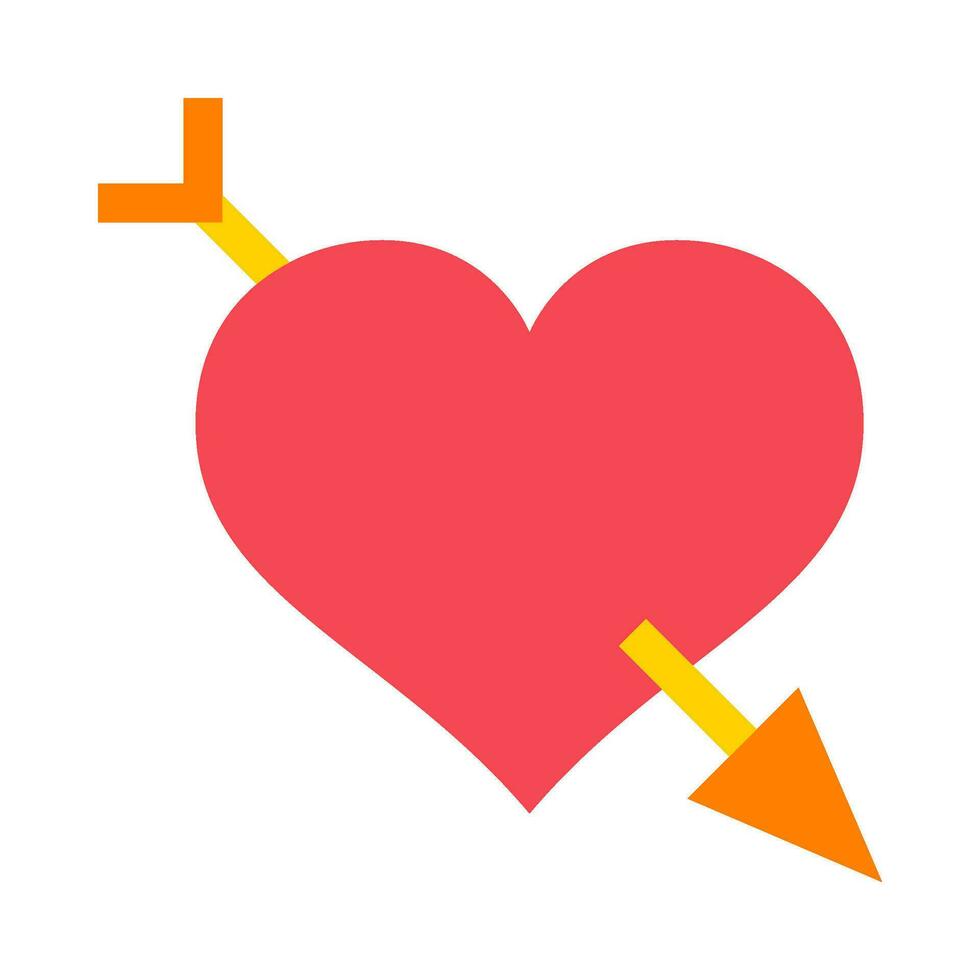 Arrows of love and affection flat illustration vector