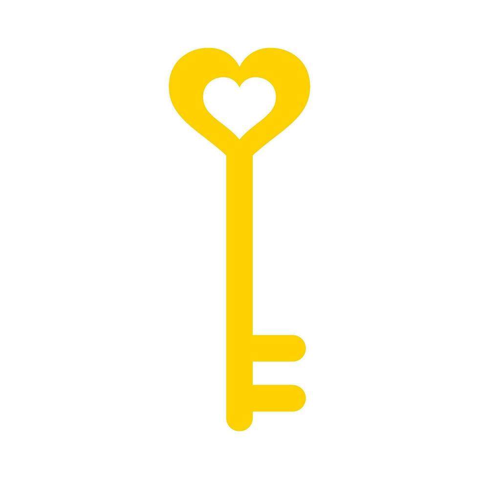 Love lock flat illustration vector