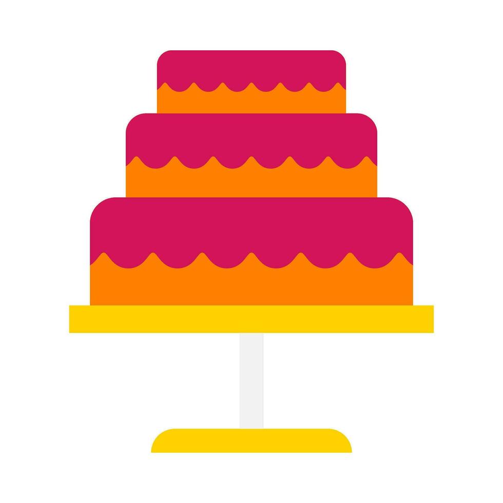 Pudding cake flat illustrations vector