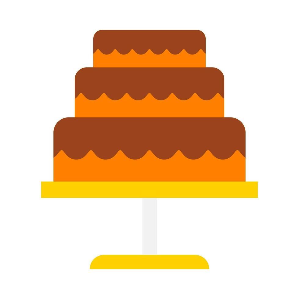 Pudding cake flat illustrations vector