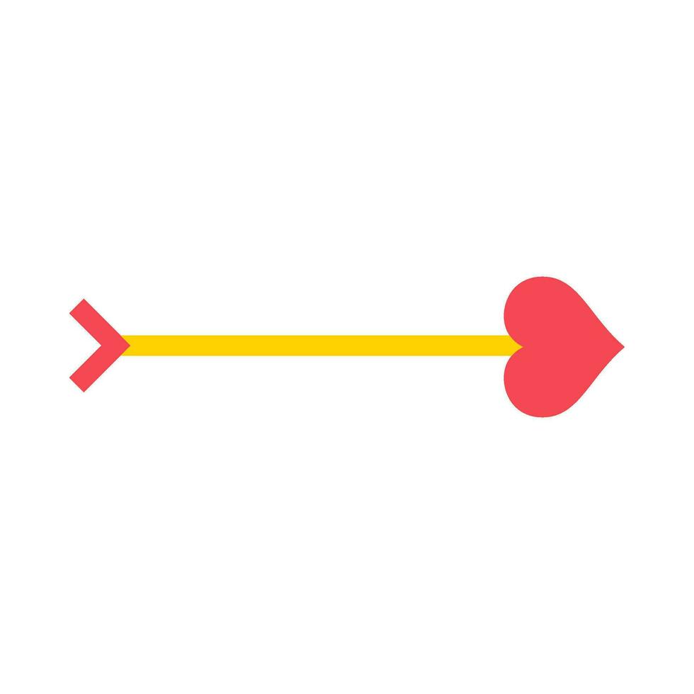 flechas de amor y afecto plano ilustración vector