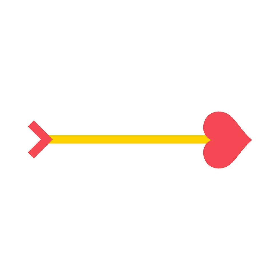 Arrows of love and affection flat illustration vector