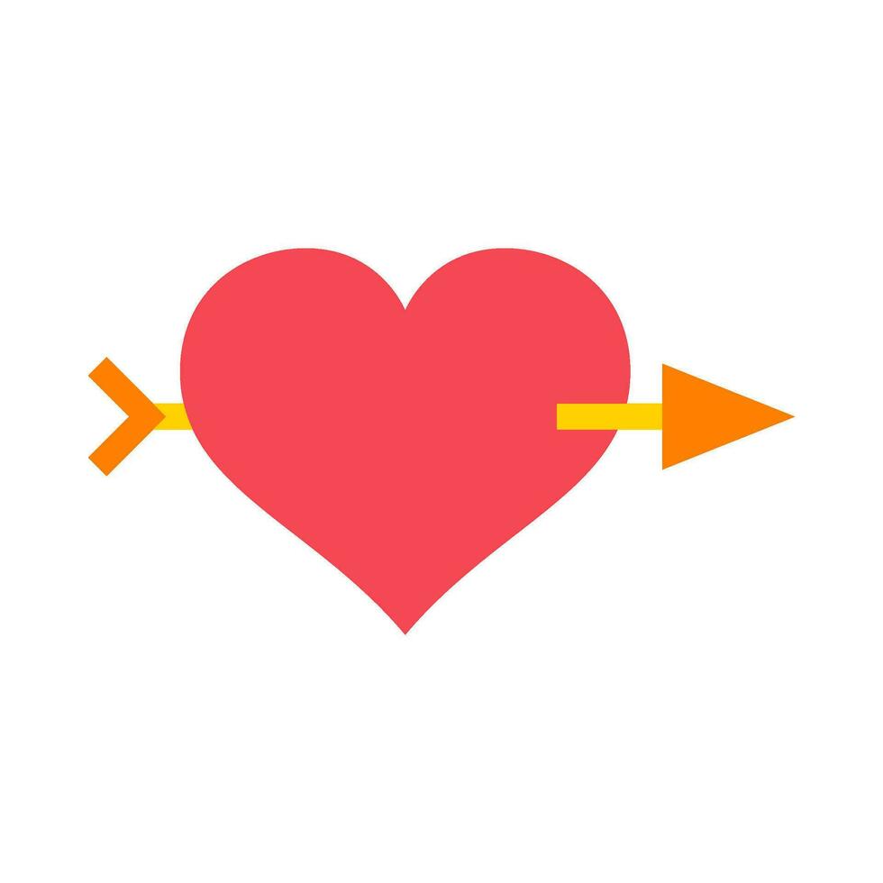 Arrows of love and affection flat illustration vector