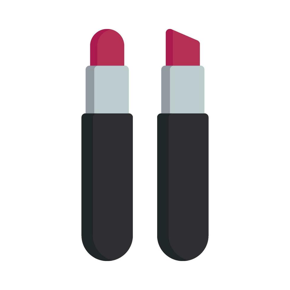 Beauty care lipstick flat illustration vector