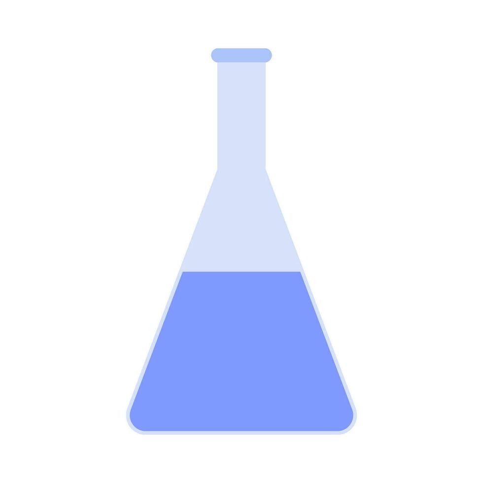 Laboratory equipment beaker flat illustration vector