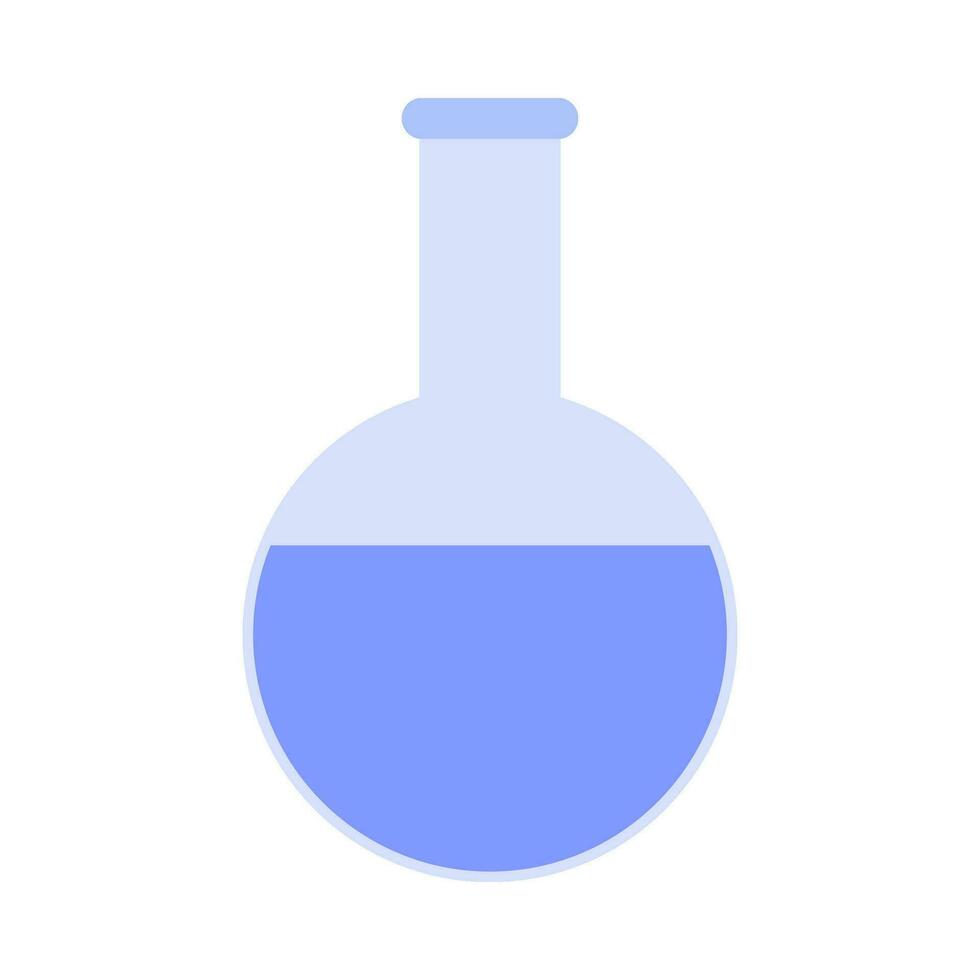 Laboratory equipment beaker flat illustration vector