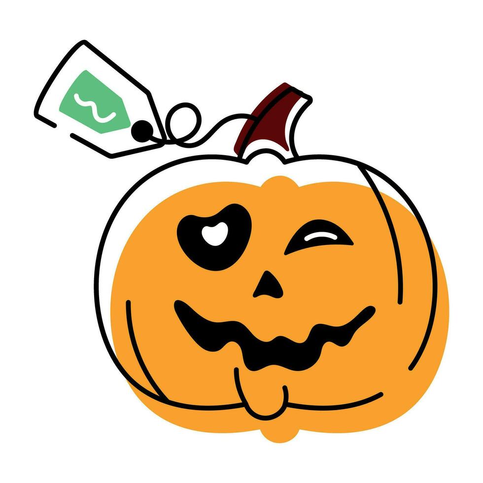 Spooky Halloween Doodle Icons vector