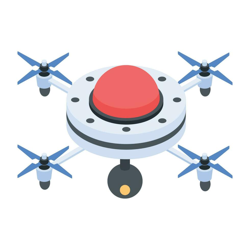Aerial Technology Isometric Icon vector