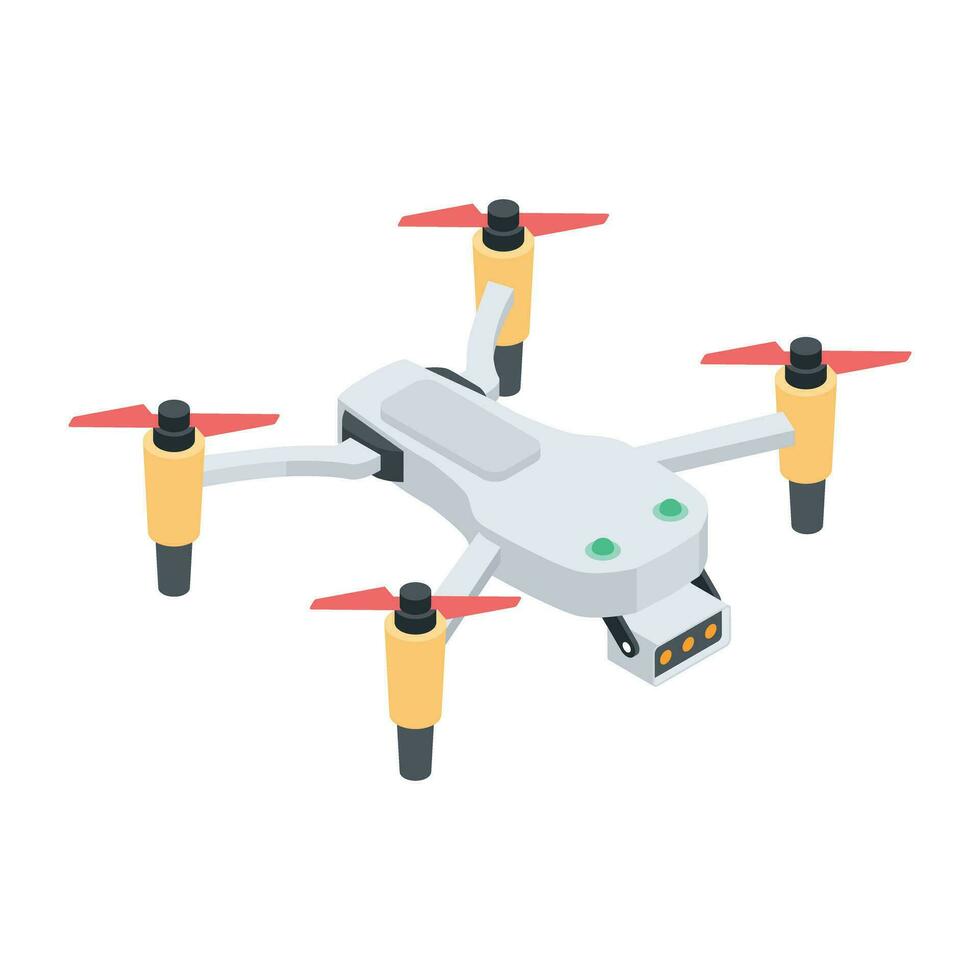 Aerial Drones Isometric Icon vector