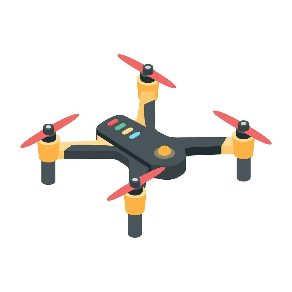 Aerial Drones Isometric Icon vector