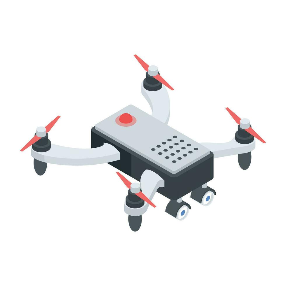 Drone Technology Isometric Icon vector