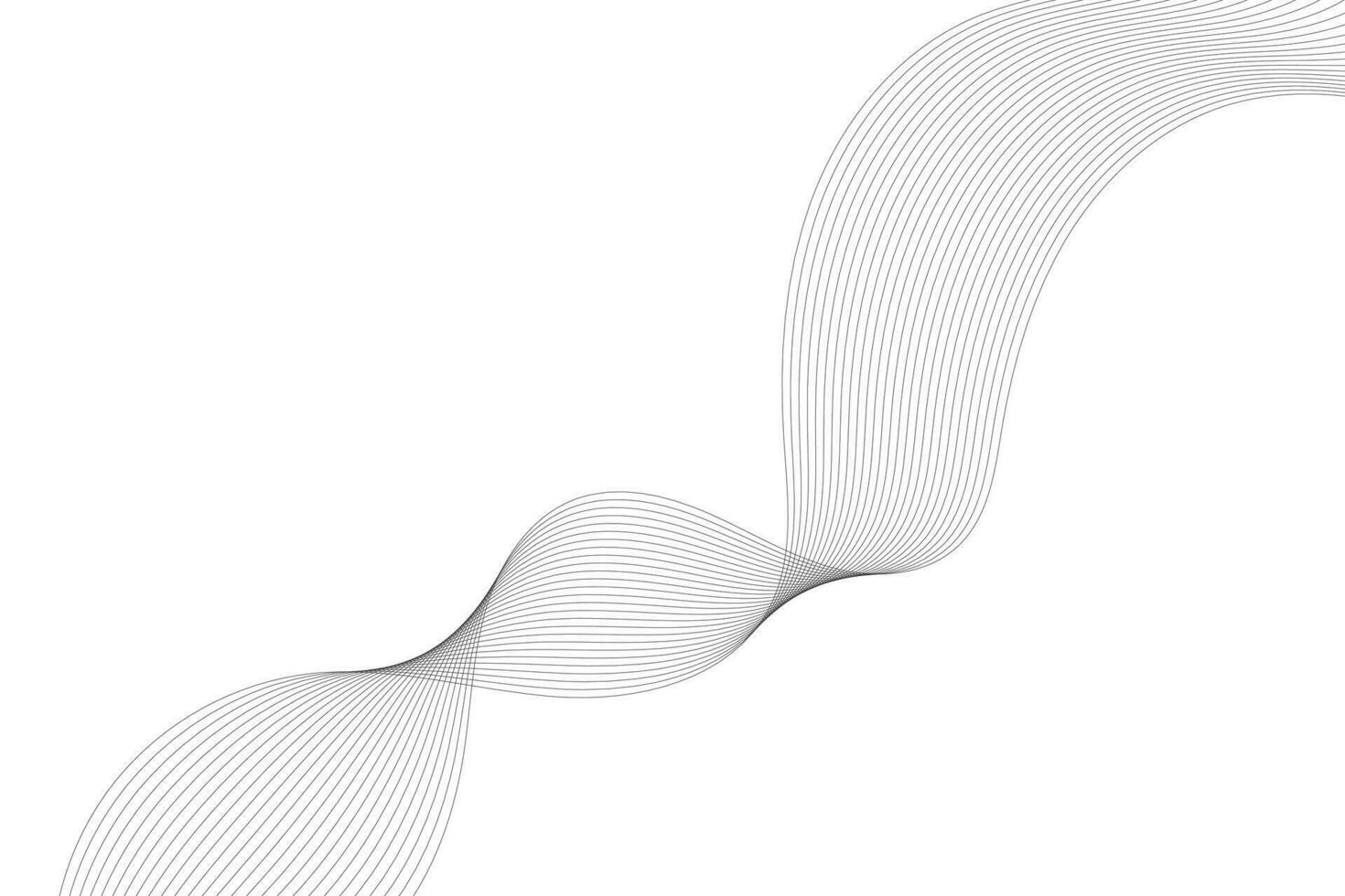 Vector abstract background with dynamic grey waves, lines and particles.