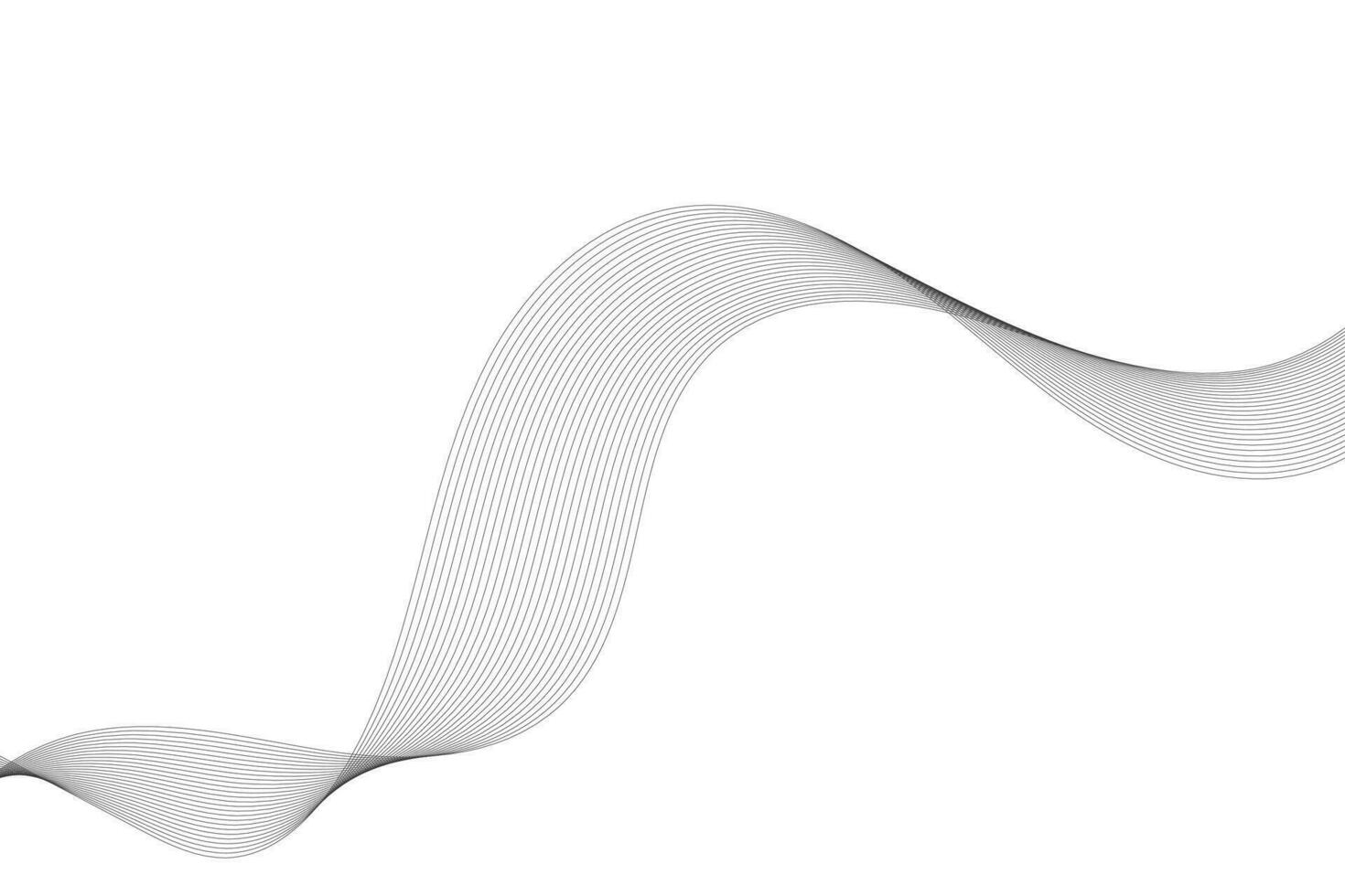 Vector abstract background with dynamic grey waves, lines and particles.