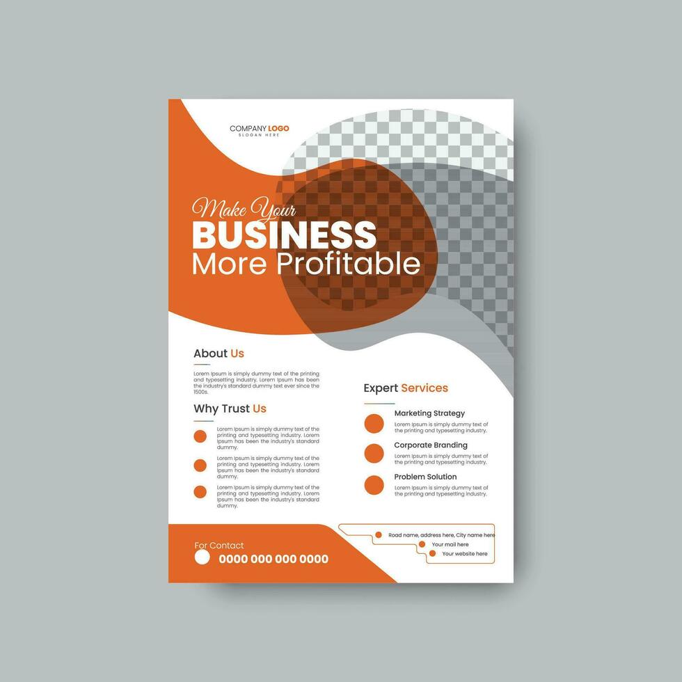 Modern corporate business flyer or poster design template. vector