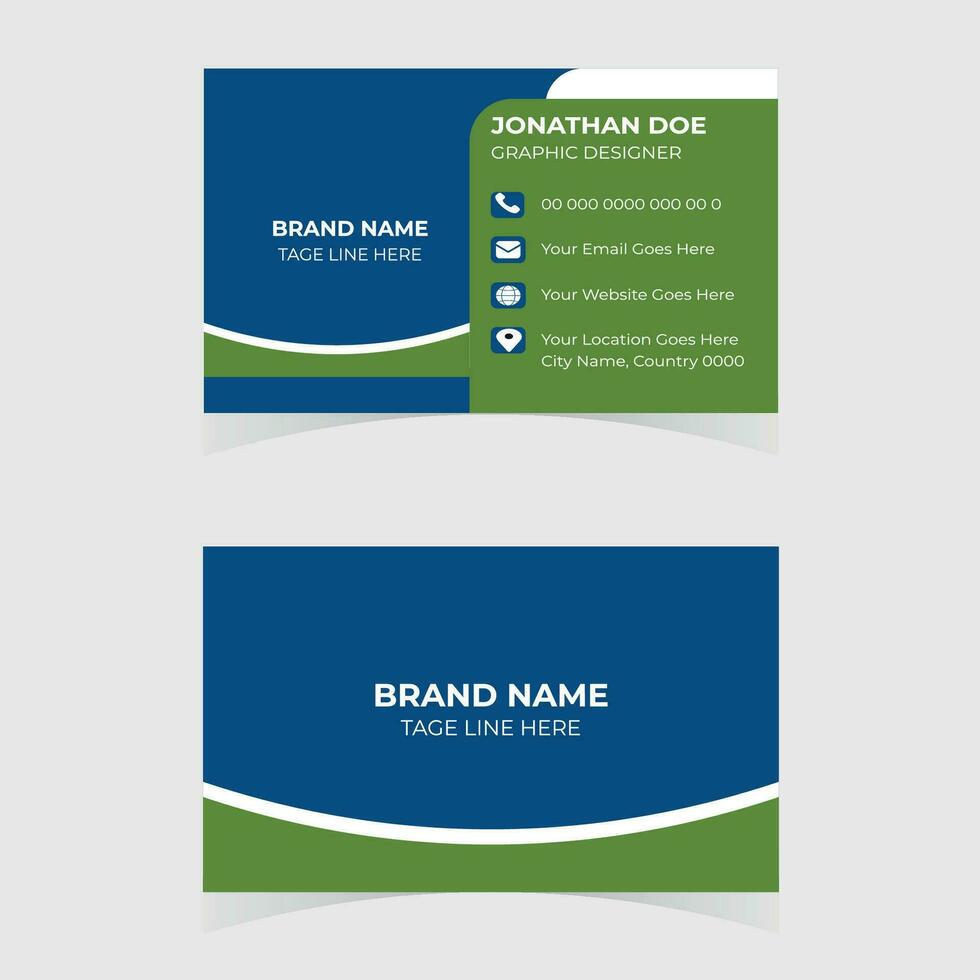 Free creative business card design template. vector