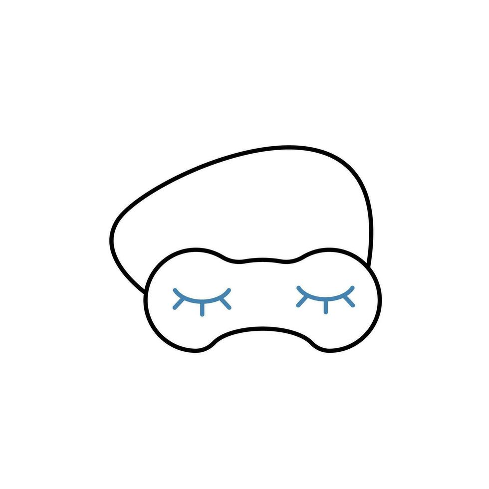sleep mask concept line icon. Simple element illustration. sleep mask concept outline symbol design. vector