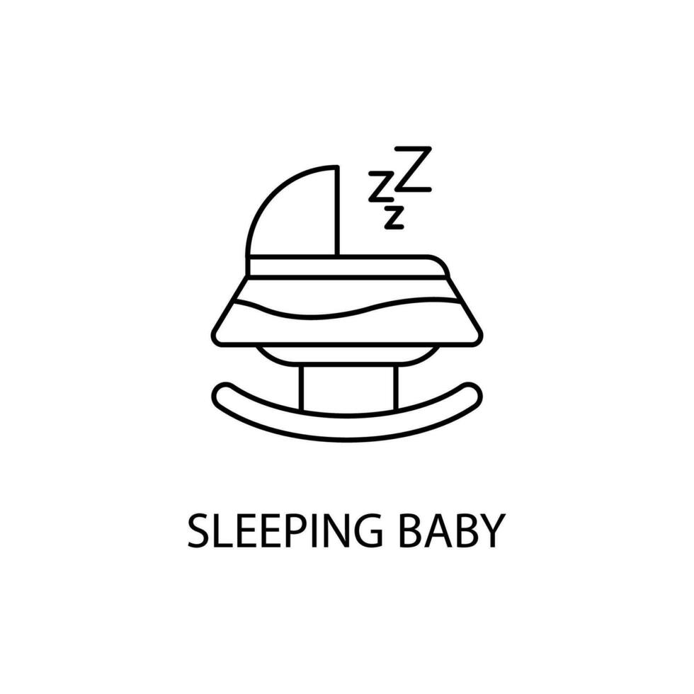 Sleeping baby concept line icon. Simple element illustration. Sleeping baby concept outline symbol design. vector