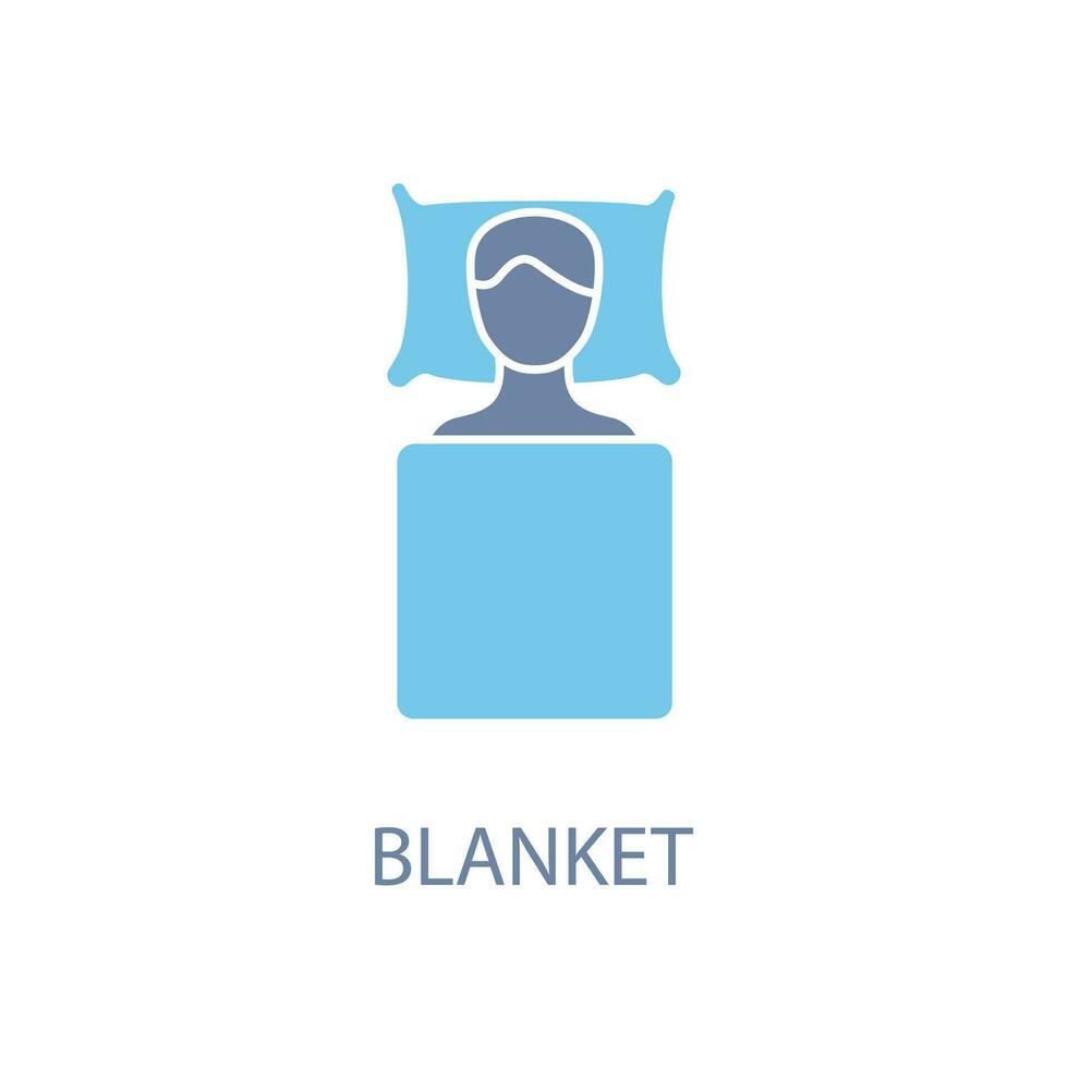 Blanket concept line icon. Simple element illustration. Blanket concept outline symbol design. vector