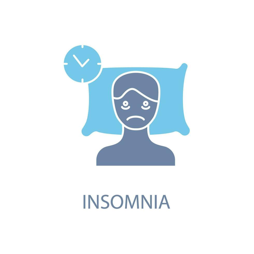 insomnia concept line icon. Simple element illustration. insomnia concept outline symbol design. vector