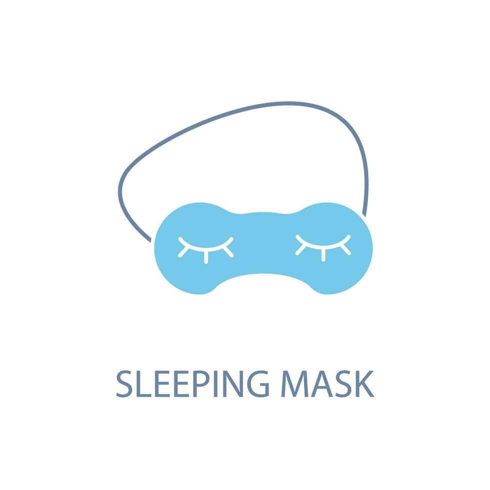 sleep mask concept line icon. Simple element illustration. sleep mask concept outline symbol design. vector