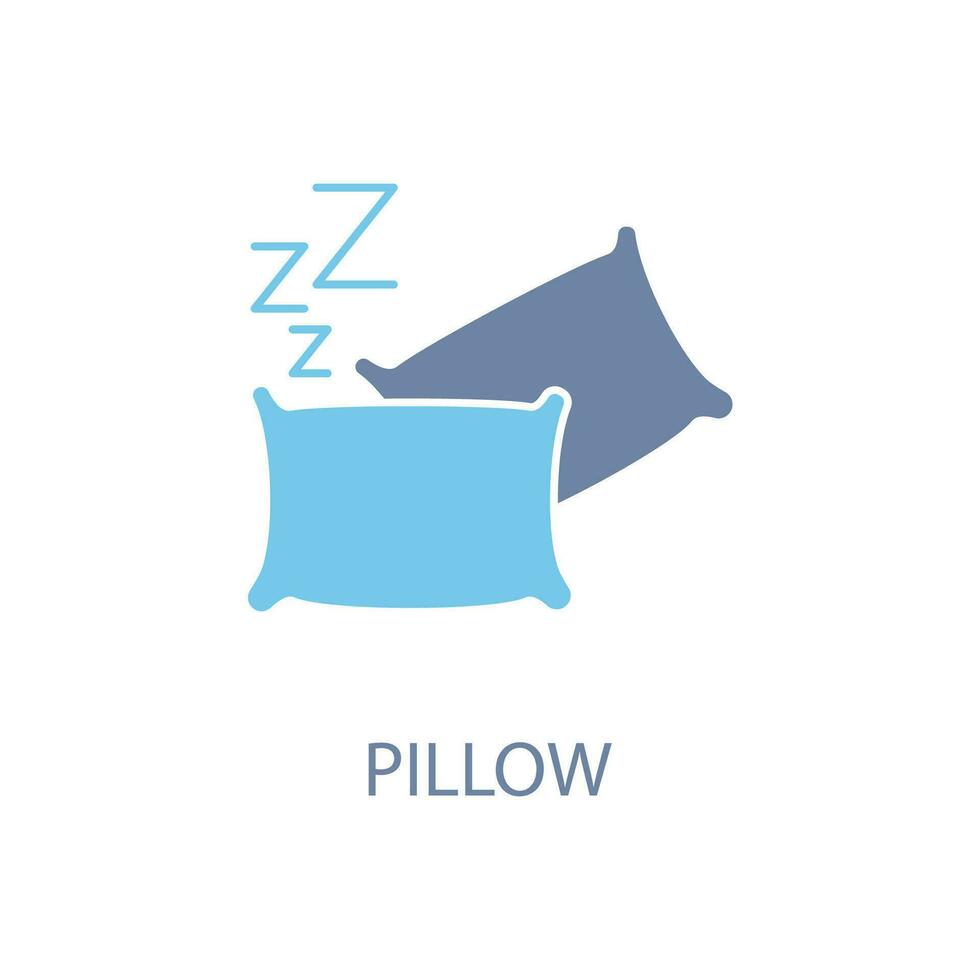 Pillow concept line icon. Simple element illustration. Pillow concept outline symbol design. vector