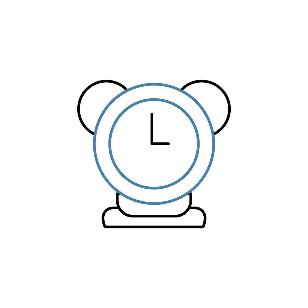 alarma reloj concepto línea icono. sencillo elemento ilustración. alarma reloj concepto contorno símbolo diseño. vector