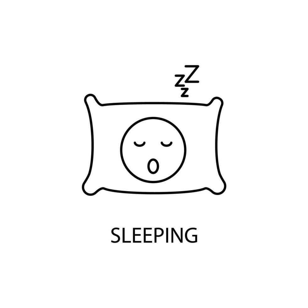 sleeping concept line icon. Simple element illustration. sleeping concept outline symbol design. vector