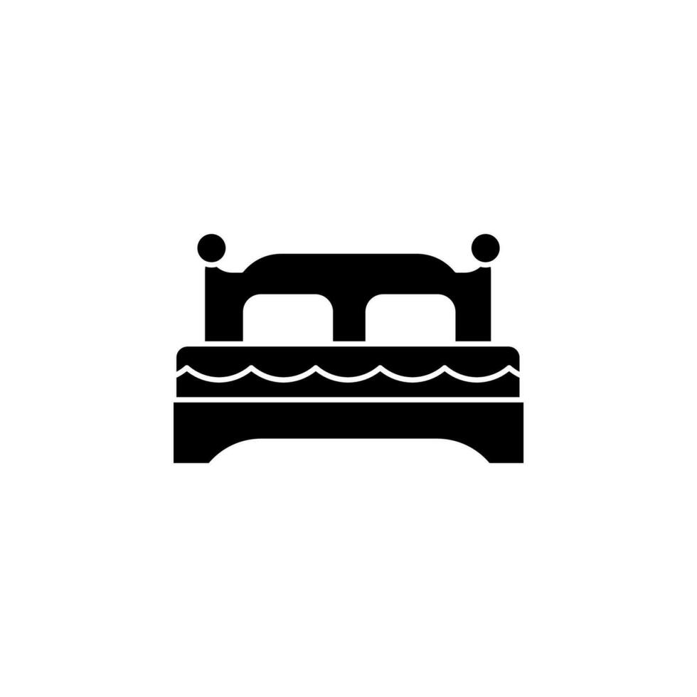 Bed concept line icon. Simple element illustration. Bed concept outline symbol design. vector