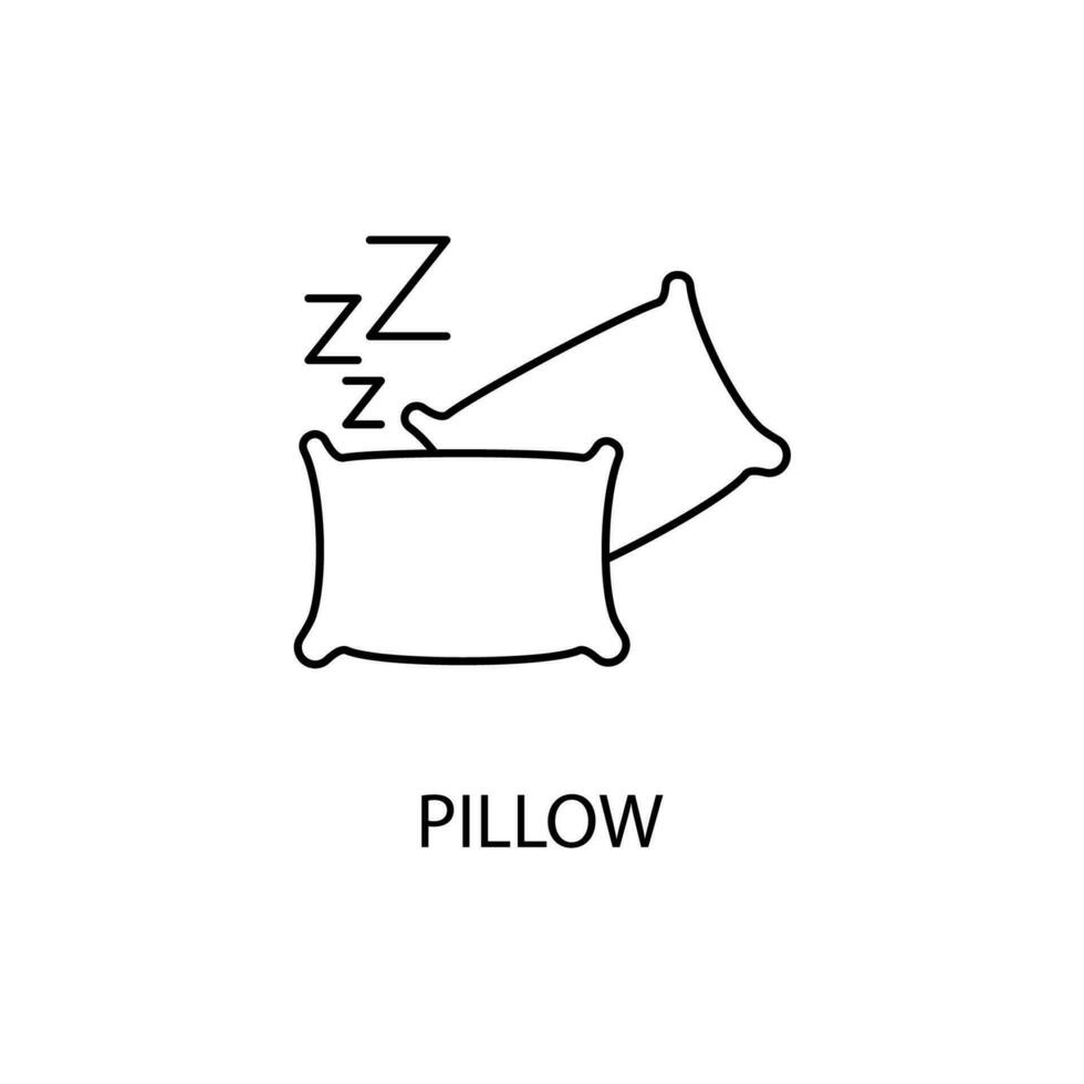 Pillow concept line icon. Simple element illustration. Pillow concept outline symbol design. vector