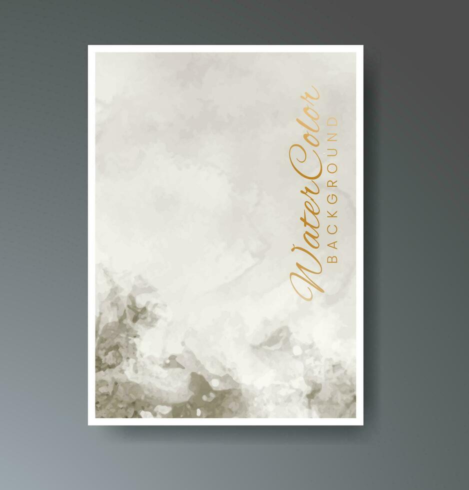 Cover template with watercolor background. Design for your cover, date, postcard, banner, logo. vector