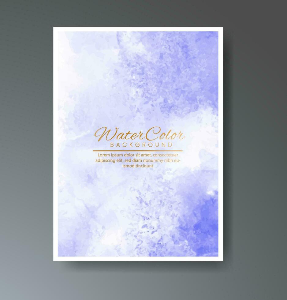 Cover template with watercolor background. Design for your cover, date, postcard, banner, logo. vector