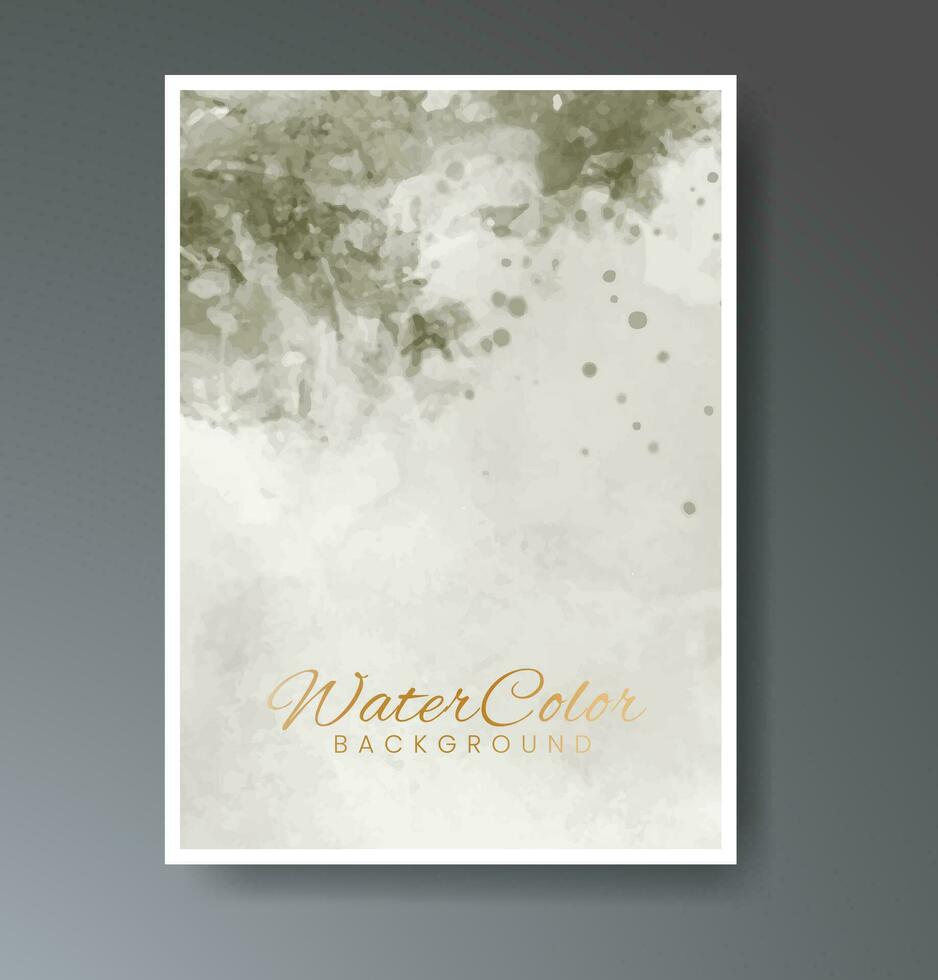 Cover template with watercolor background. Design for your cover, date, postcard, banner, logo. vector