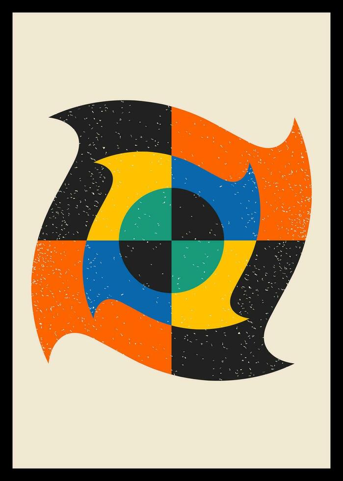 Minimal retro geometric design posters. Contemporary art wall decoration. Geometric shapes poster cover background. vector