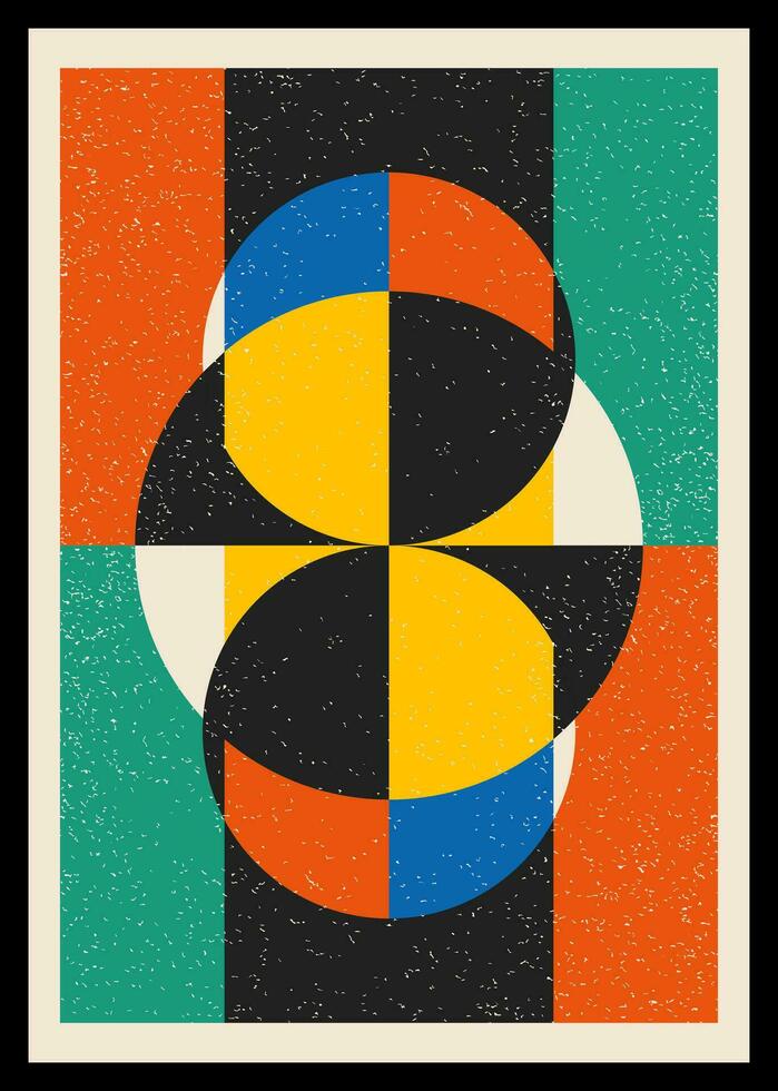 Minimal retro geometric design posters. Contemporary art wall decoration. Geometric shapes poster cover background. vector